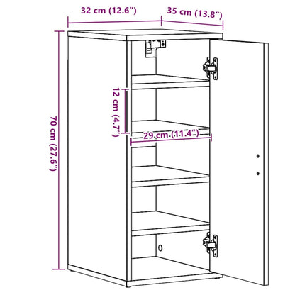 Schuhschrank Sonoma-Eiche 32x35x70 cm Holzwerkstoff