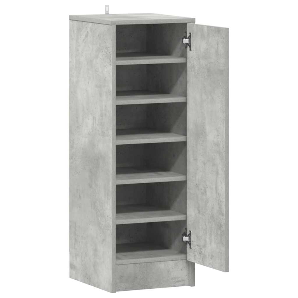 Shoe Cabinet Concrete Grey 32x35x92 cm Wood Material
