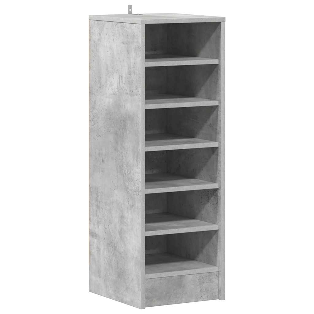 Shoe Cabinet Concrete Grey 31.5x35x90 cm Wood Material