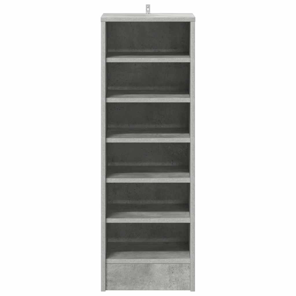 Shoe Cabinet Concrete Grey 31.5x35x90 cm Wood Material