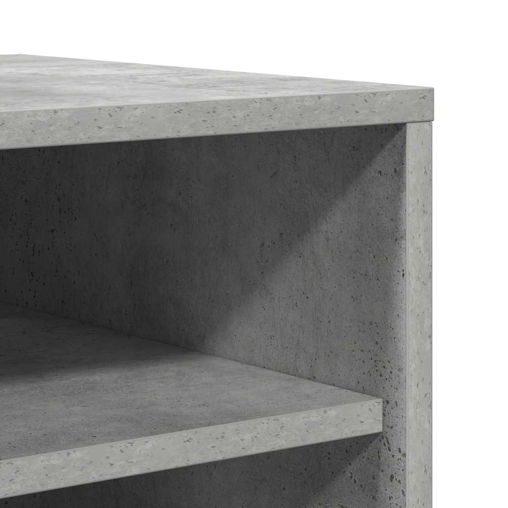 Shoe Cabinet Concrete Grey 31.5x35x90 cm Wood Material