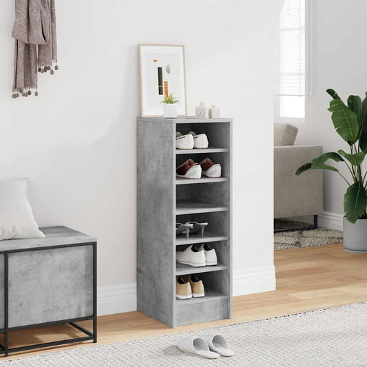 Shoe Cabinet Concrete Grey 31.5x35x90 cm Wood Material