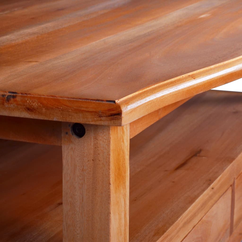 Couchtisch 90x50x40 cm Massivholz Mahagoni