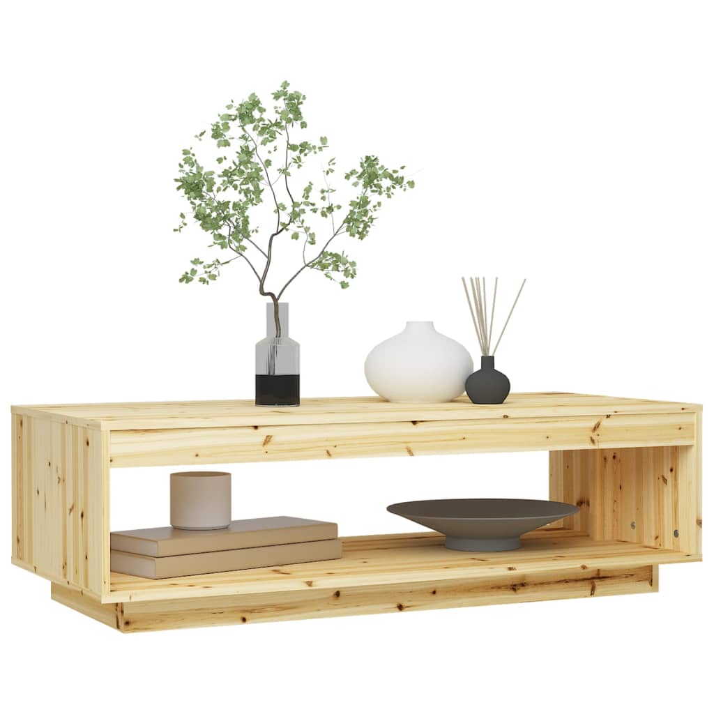 Table basse 110x50x33,5 cm en bois de sapin massif