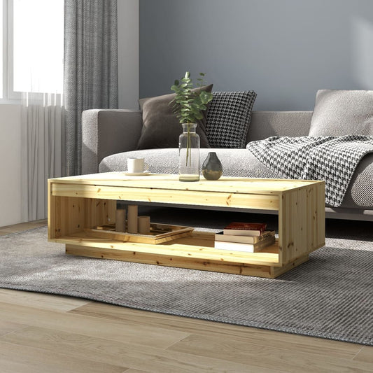 Table basse 110x50x33,5 cm en bois de sapin massif