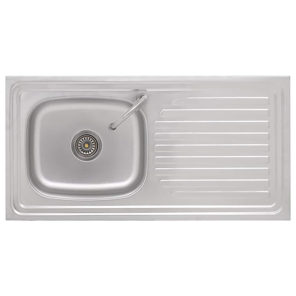 Camping-Spüle mit Wasserhahn Edelstahl