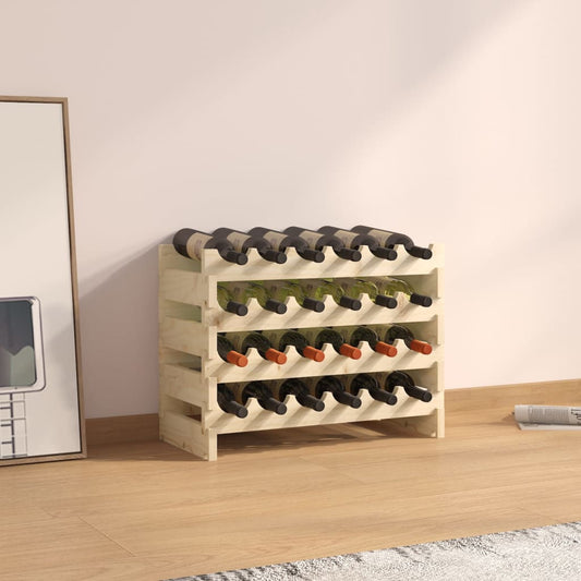 Weinregal 65x29x46 cm Massivholz Kiefer