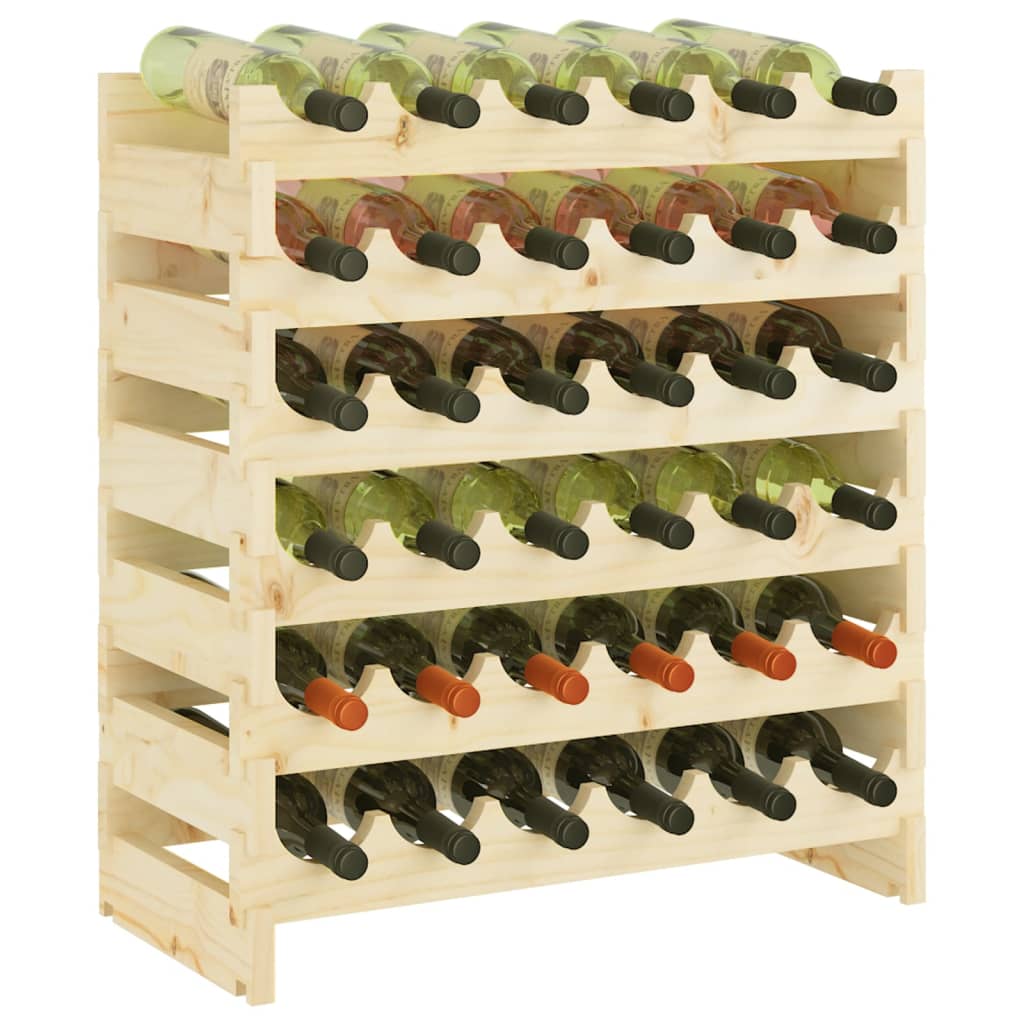 Weinregal 65x29x68 cm Massivholz Kiefer