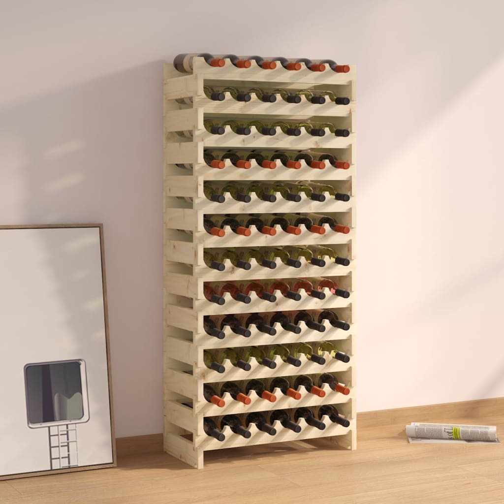 Weinregal 65x29x134 cm Massivholz Kiefer