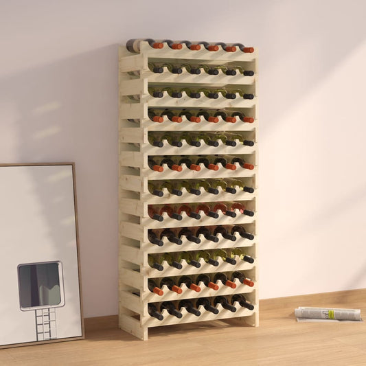 Weinregal 65x29x134 cm Massivholz Kiefer