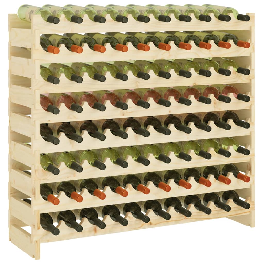 Weinregal 101x29x90 cm Massivholz Kiefer