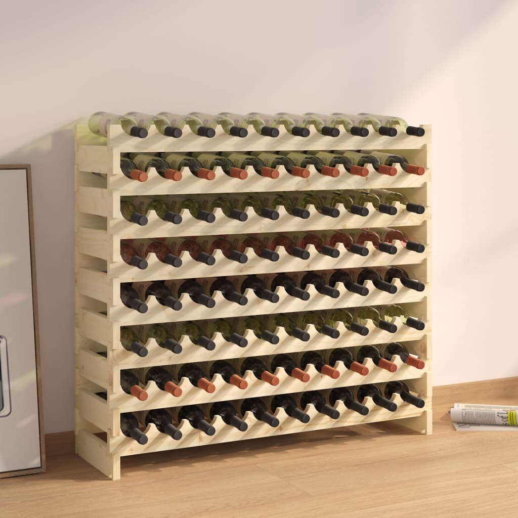 Weinregal 101x29x90 cm Massivholz Kiefer