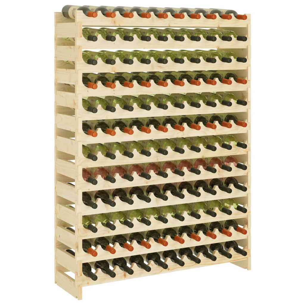 Weinregal 101x29x134 cm Massivholz Kiefer