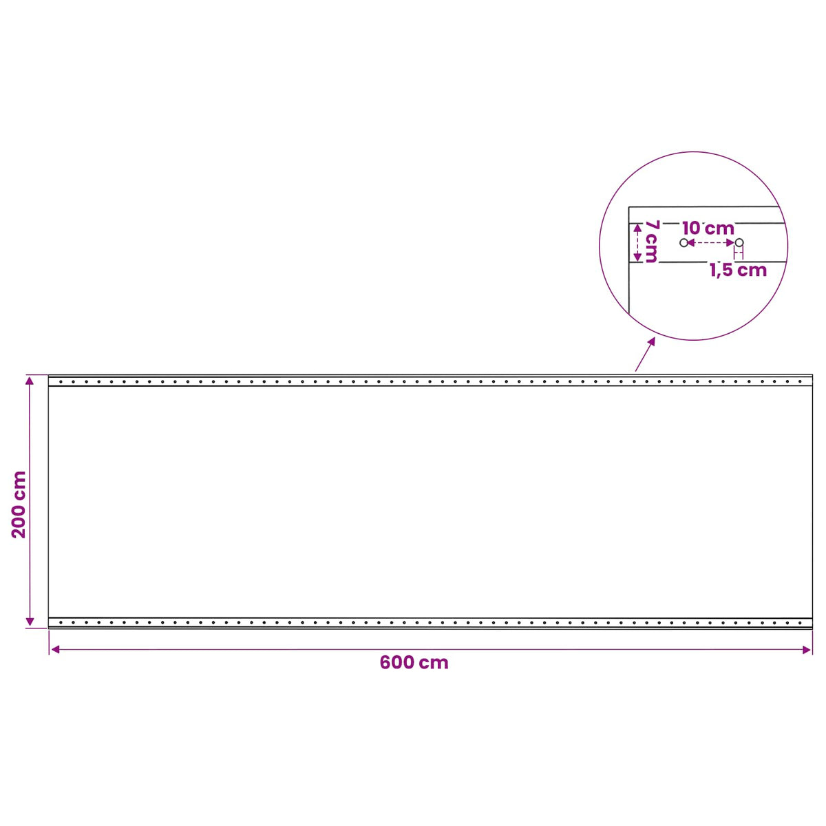 Gitter-Abdeckplanen 2 Stk. 260 g/m² 2x6 m Weiß