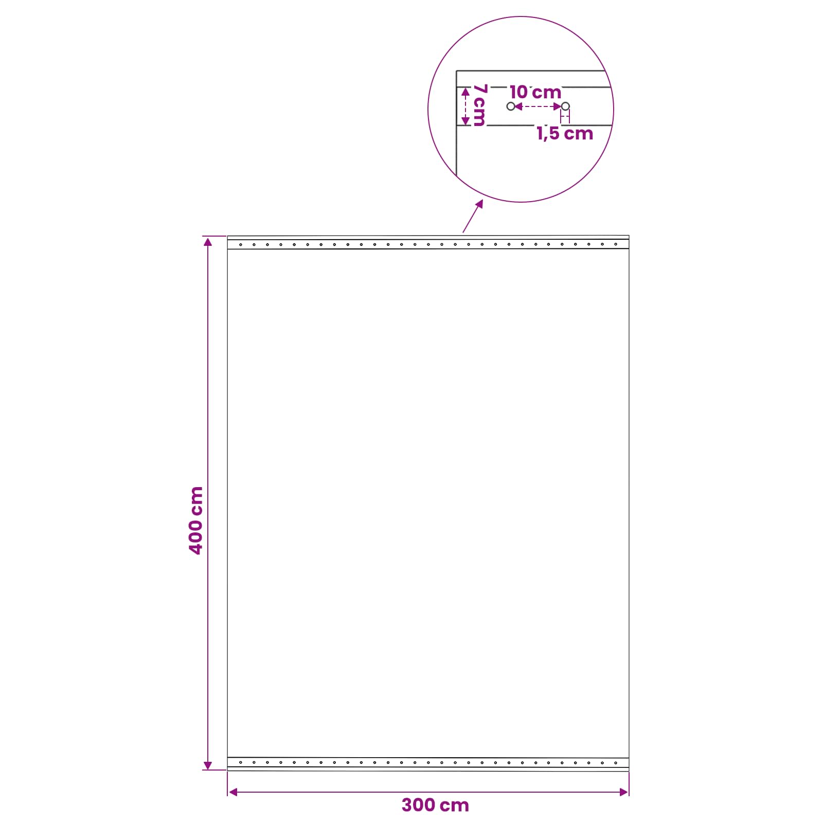 Gitter-Abdeckplanen 2 Stk. 260 g/m² 4x3 m Weiß