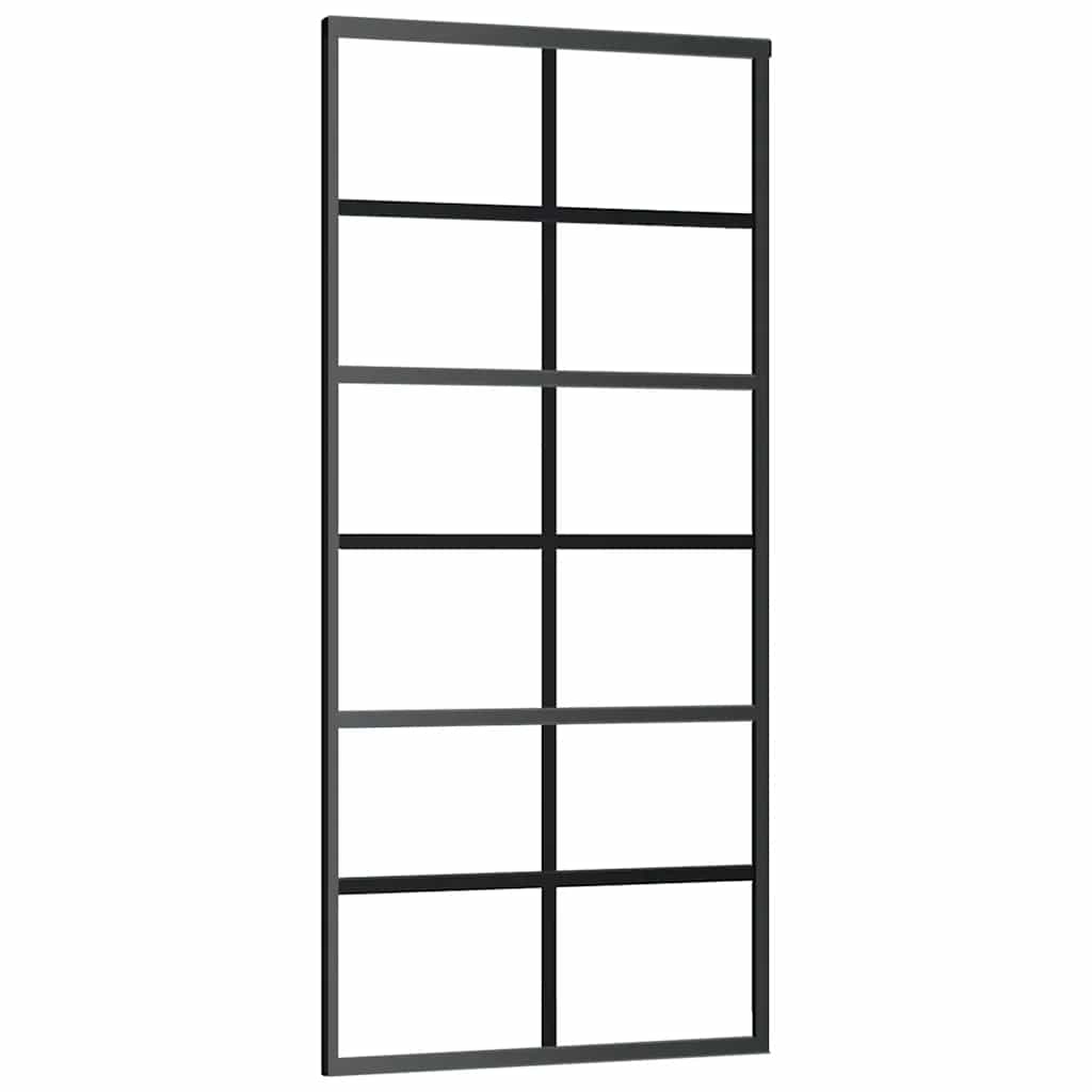 Schiebetür mit Beschlag ESG-Glas & Aluminium 90x205 cm