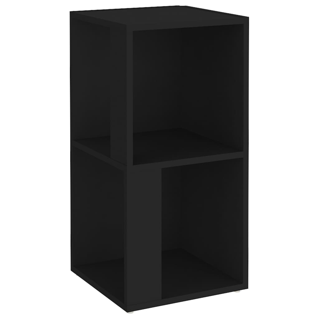 Etagère d'angle noire 33x33x67 cm en bois