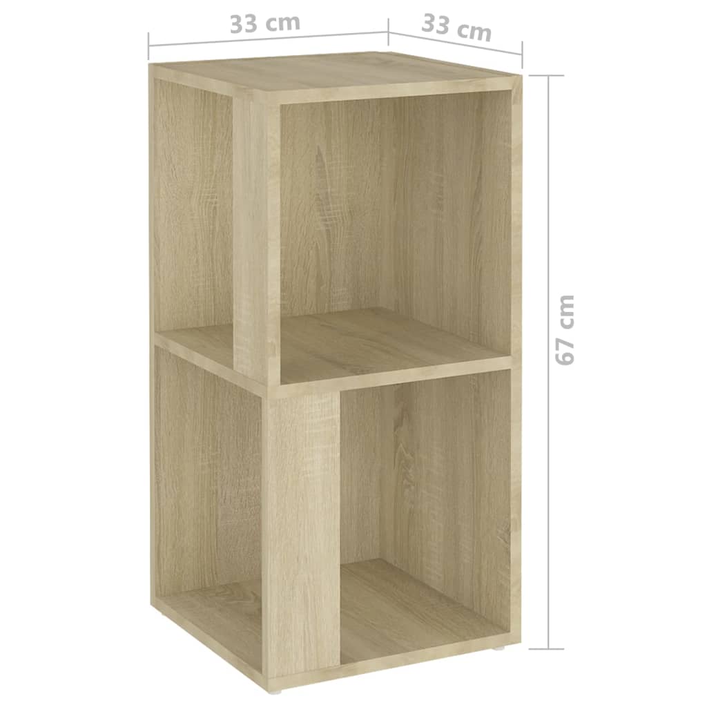 Etagère d'angle chêne Sonoma 33x33x67 cm matériau bois
