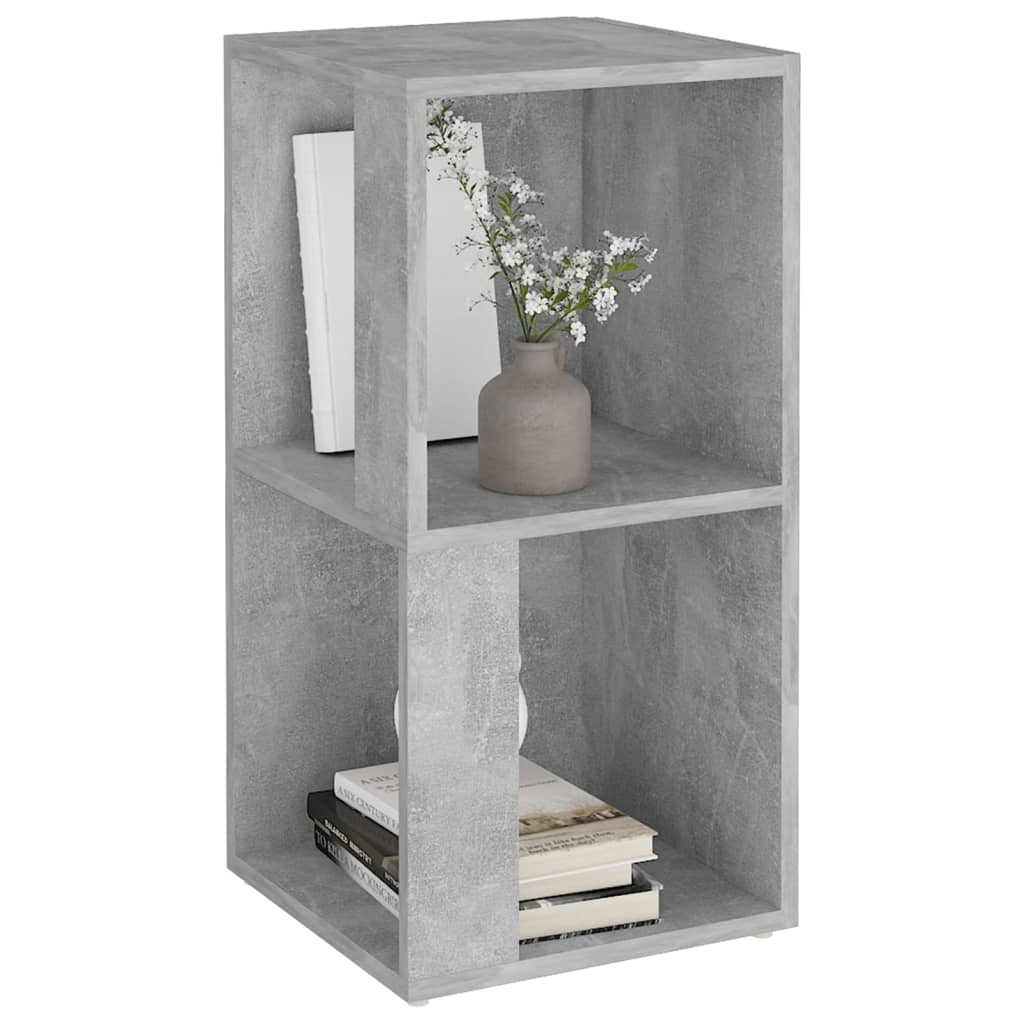 Etagère d'angle gris béton 33x33x67 cm en bois