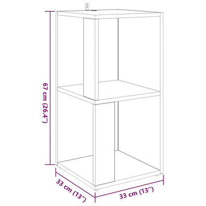 Eckregal Betongrau 33x33x67 cm Holzwerkstoff