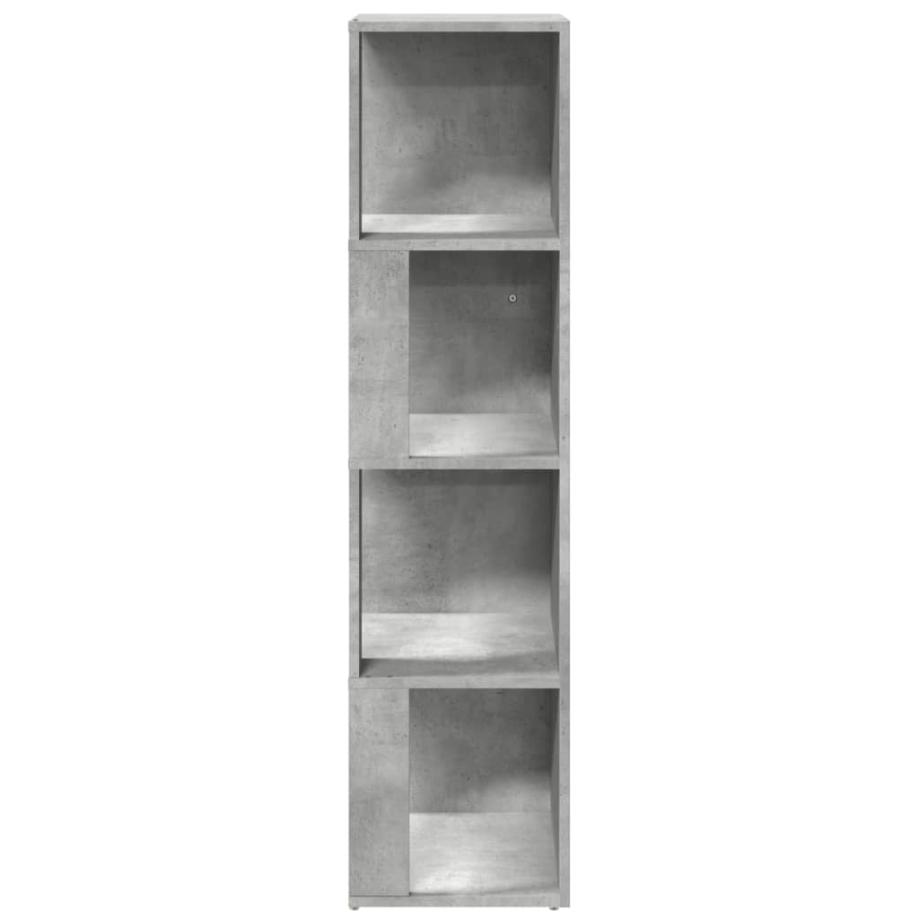 Etagère d'angle gris béton 33x33x132 cm en bois