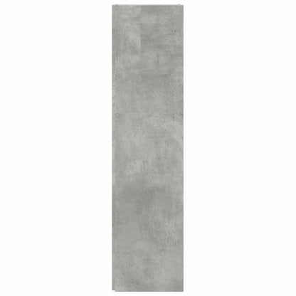 Eckregal Betongrau 33x33x132 cm Holzwerkstoff