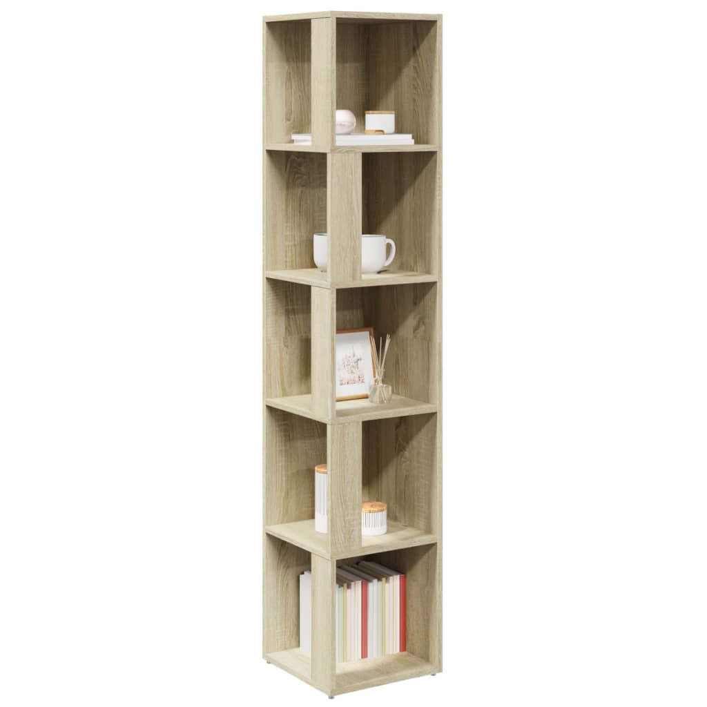 Etagère d'angle chêne Sonoma 33x33x164,5 cm matériau bois