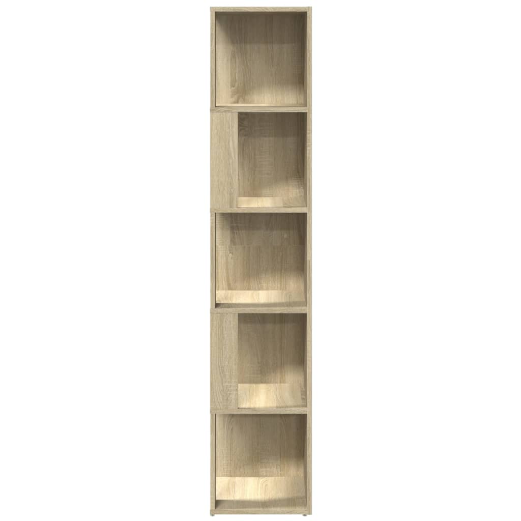 Etagère d'angle chêne Sonoma 33x33x164,5 cm matériau bois