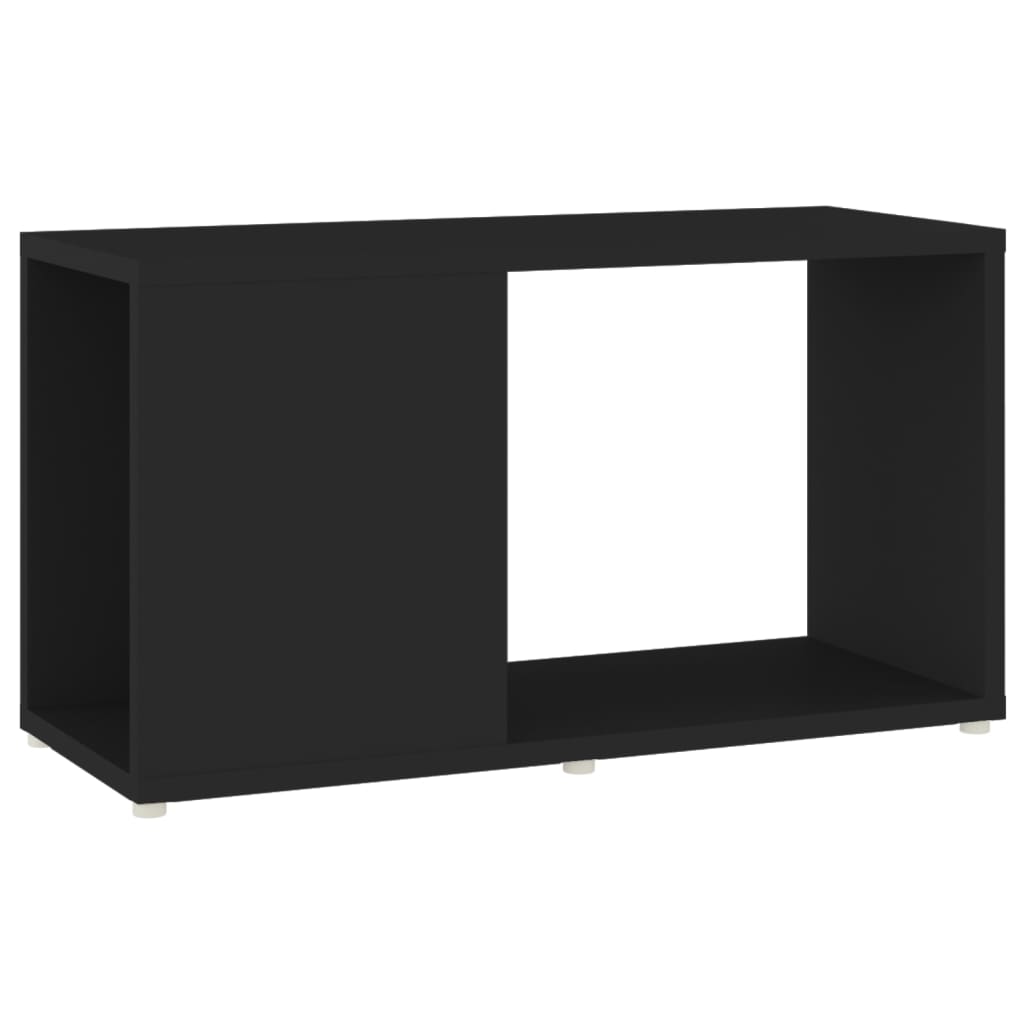Meuble TV noir 60x24x32 cm en bois