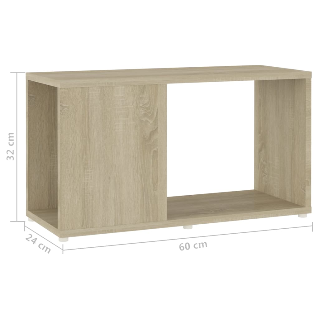 Meuble TV chêne Sonoma 60x24x32 cm matériau bois