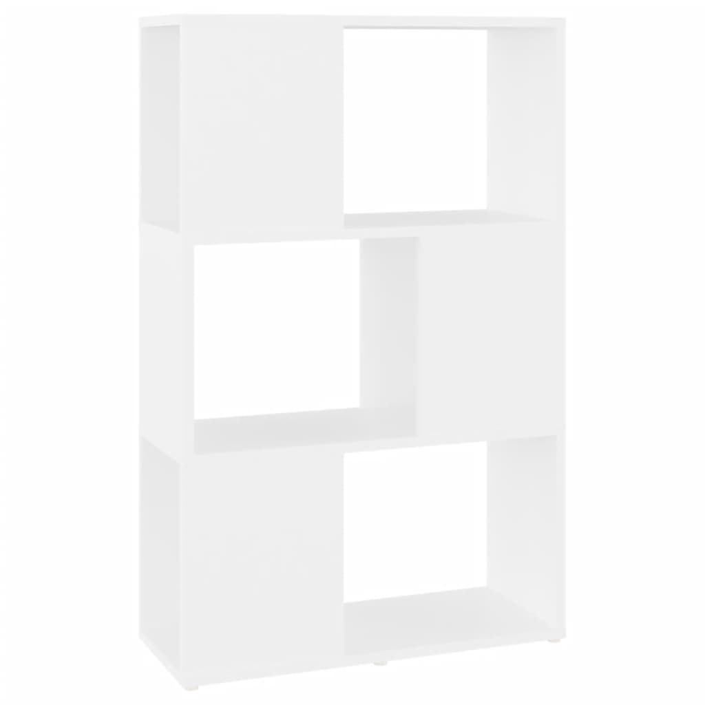 Bücherregal Raumteiler Weiß 60x24x94 cm Holzwerkstoff