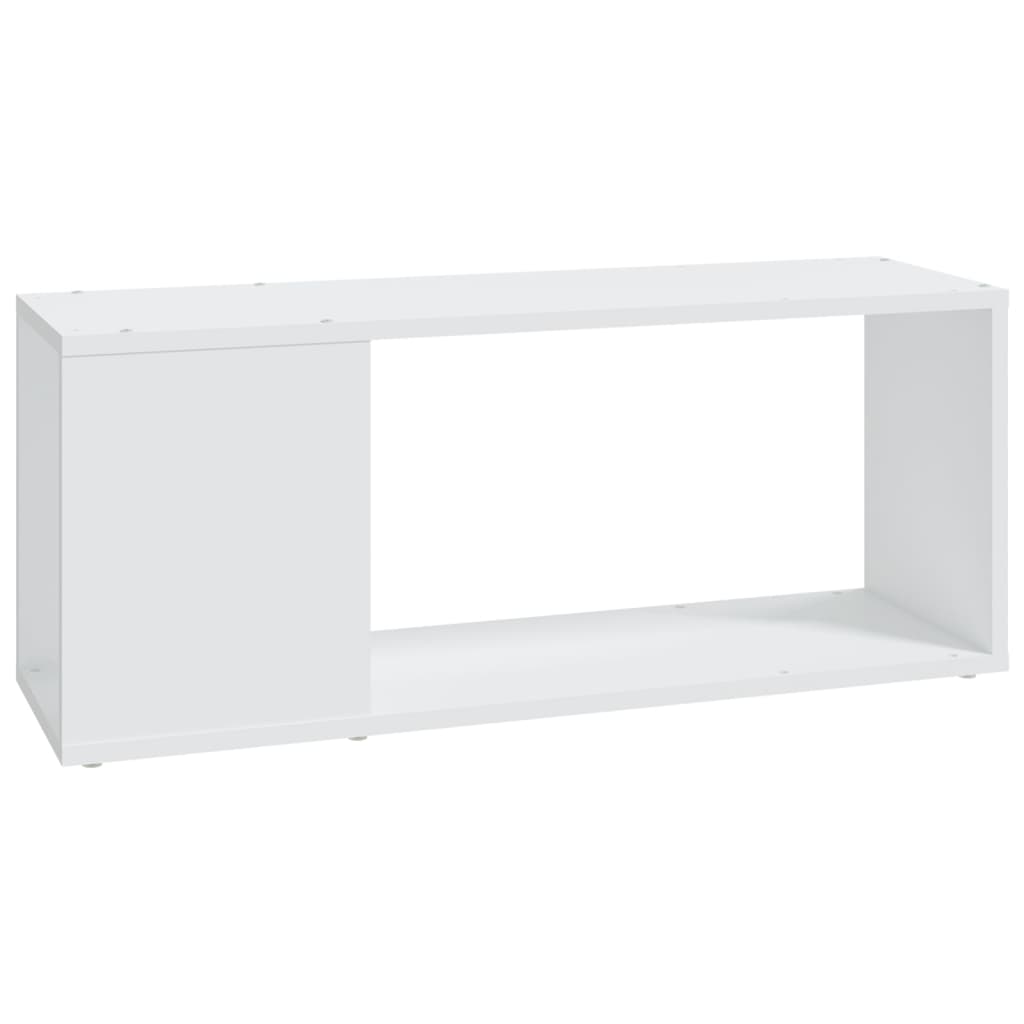Meuble TV blanc 80x24x32 cm en bois