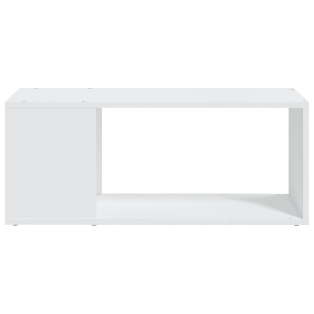 Meuble TV blanc 80x24x32 cm en bois