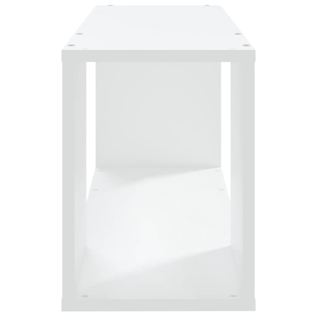 Meuble TV blanc 80x24x32 cm en bois