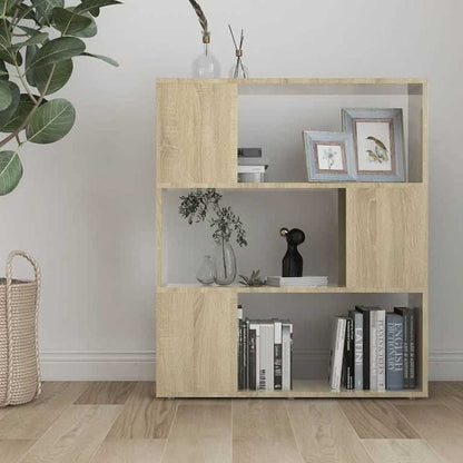 Bücherregal Raumteiler Sonoma-Eiche 80x24x94 cm Holzwerkstoff
