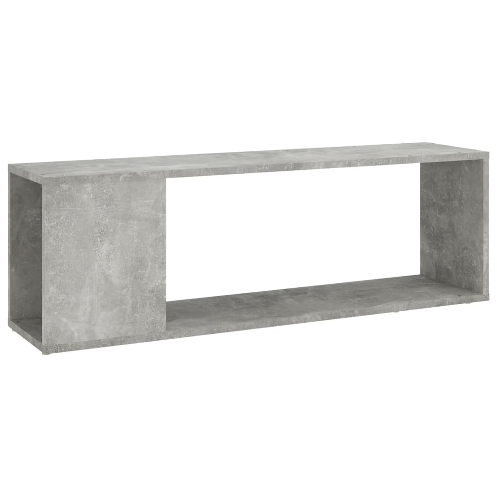 Meuble TV gris béton 100x24x32 cm en bois