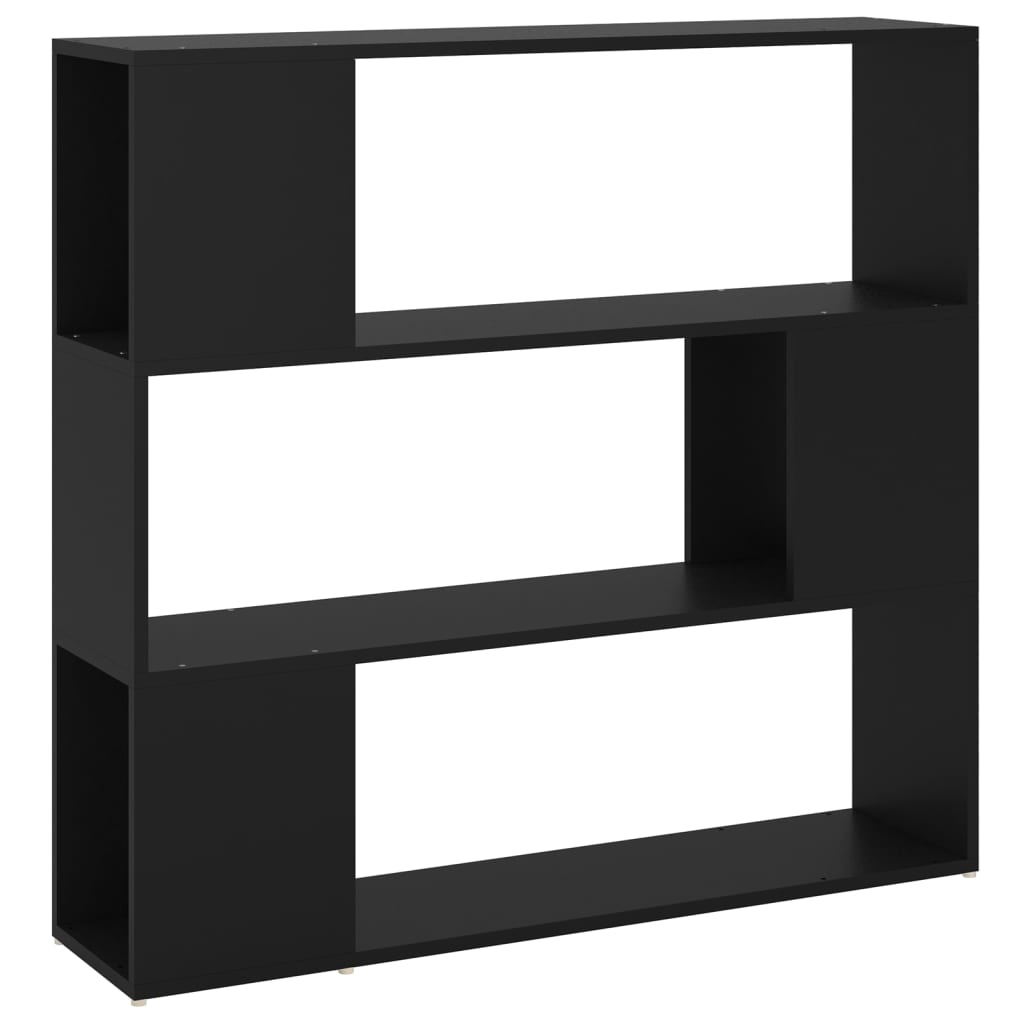 Bookshelf Room Divider Black 100x24x94 cm