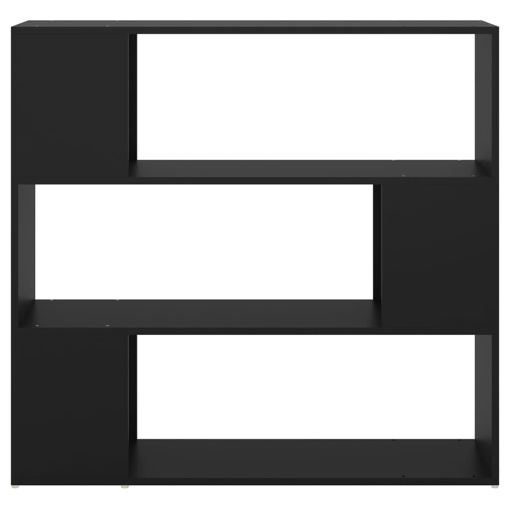 Bookshelf Room Divider Black 100x24x94 cm
