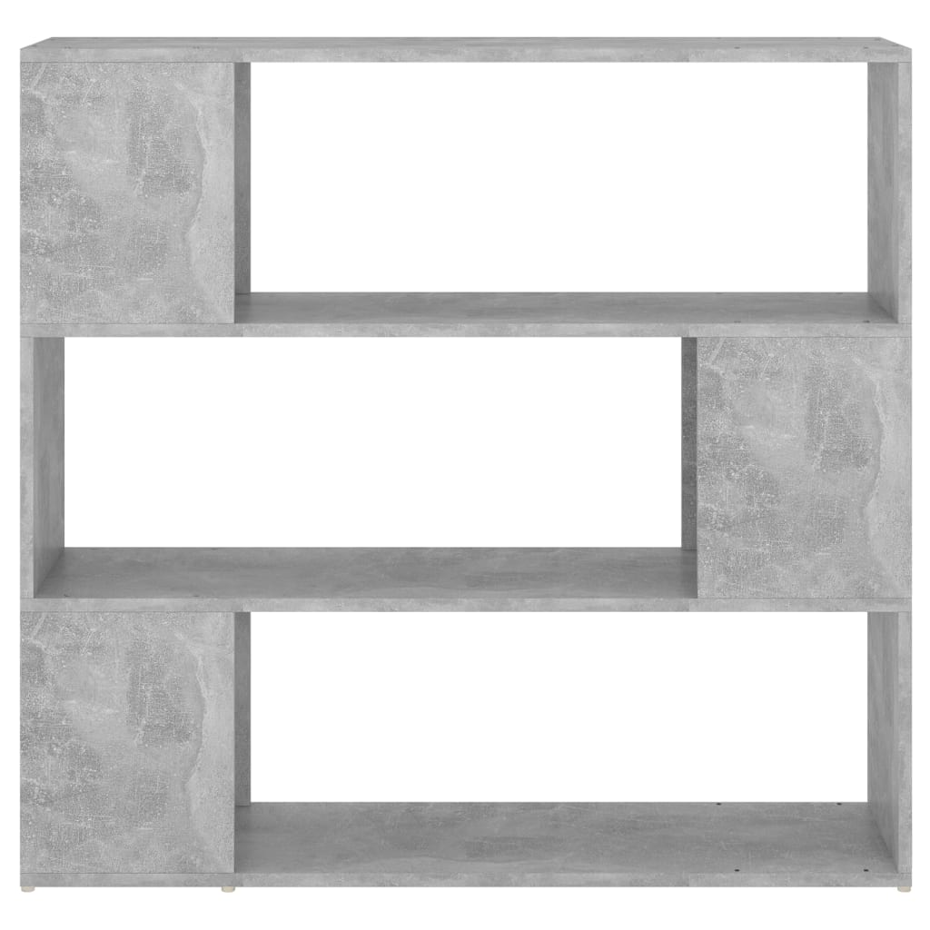 Bookcase Room Divider Concrete Grey 100x24x94 cm