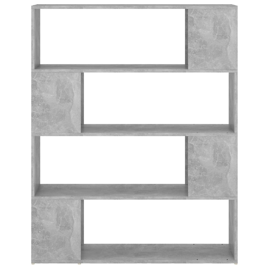 Bookcase Room Divider Concrete Grey 100x24x124 cm