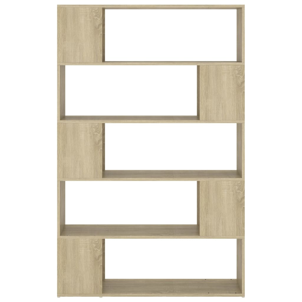 Bookcase Room Divider Sonoma Oak 100x24x155 cm Wood Material