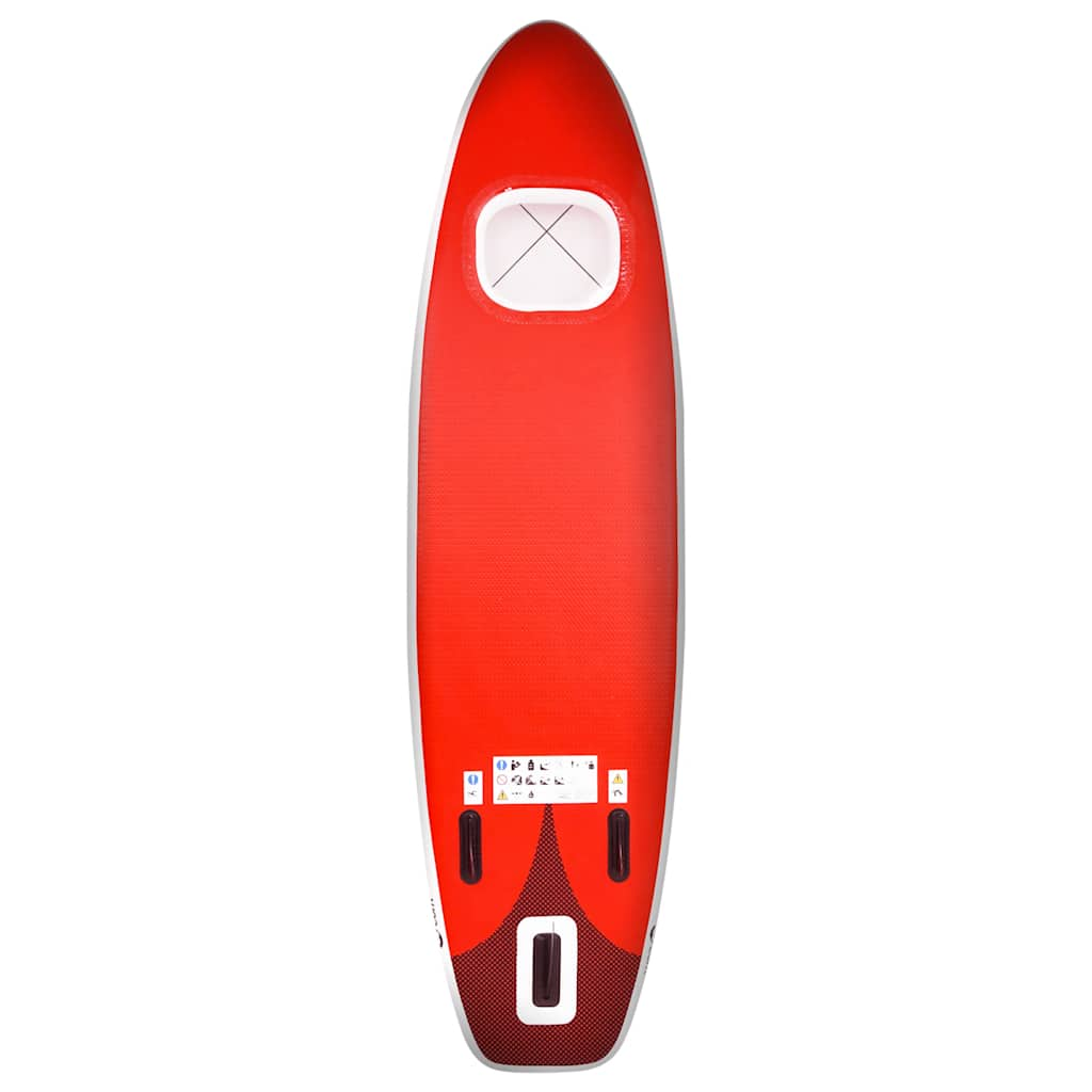 Set de planches SUP gonflable rouge 300x76x10 cm