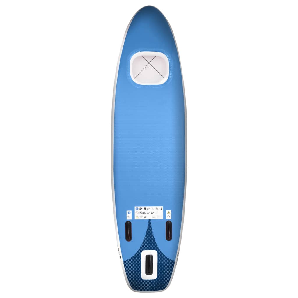 SUP-Board-Set Aufblasbar Marineblau 330x76x10 cm