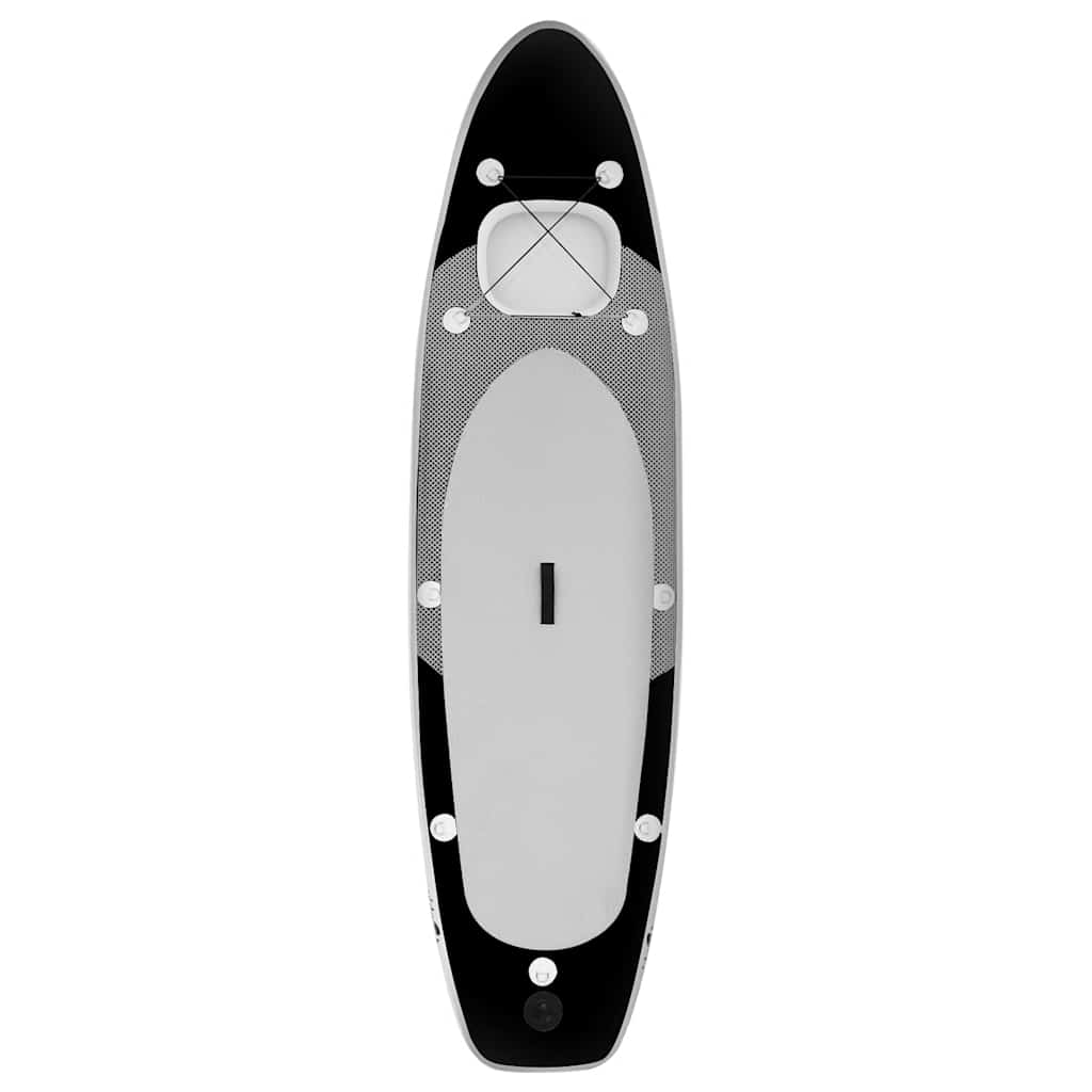 SUP-Board-Set Aufblasbar Schwarz 330x76x10 cm