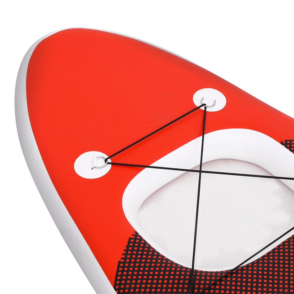 Set de planches SUP gonflable rouge 360x81x10 cm