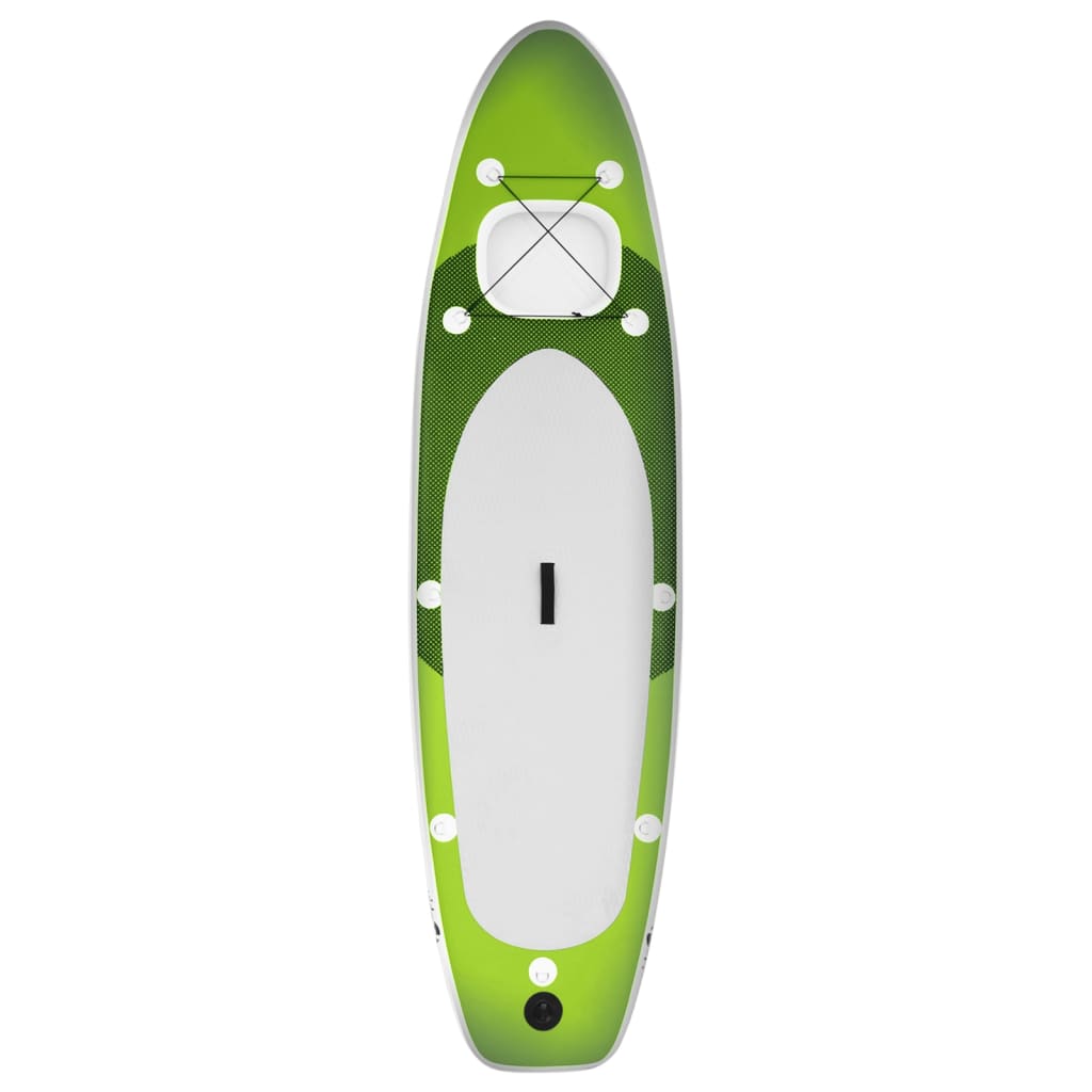 Set de planches SUP gonflable vert 360x81x10 cm