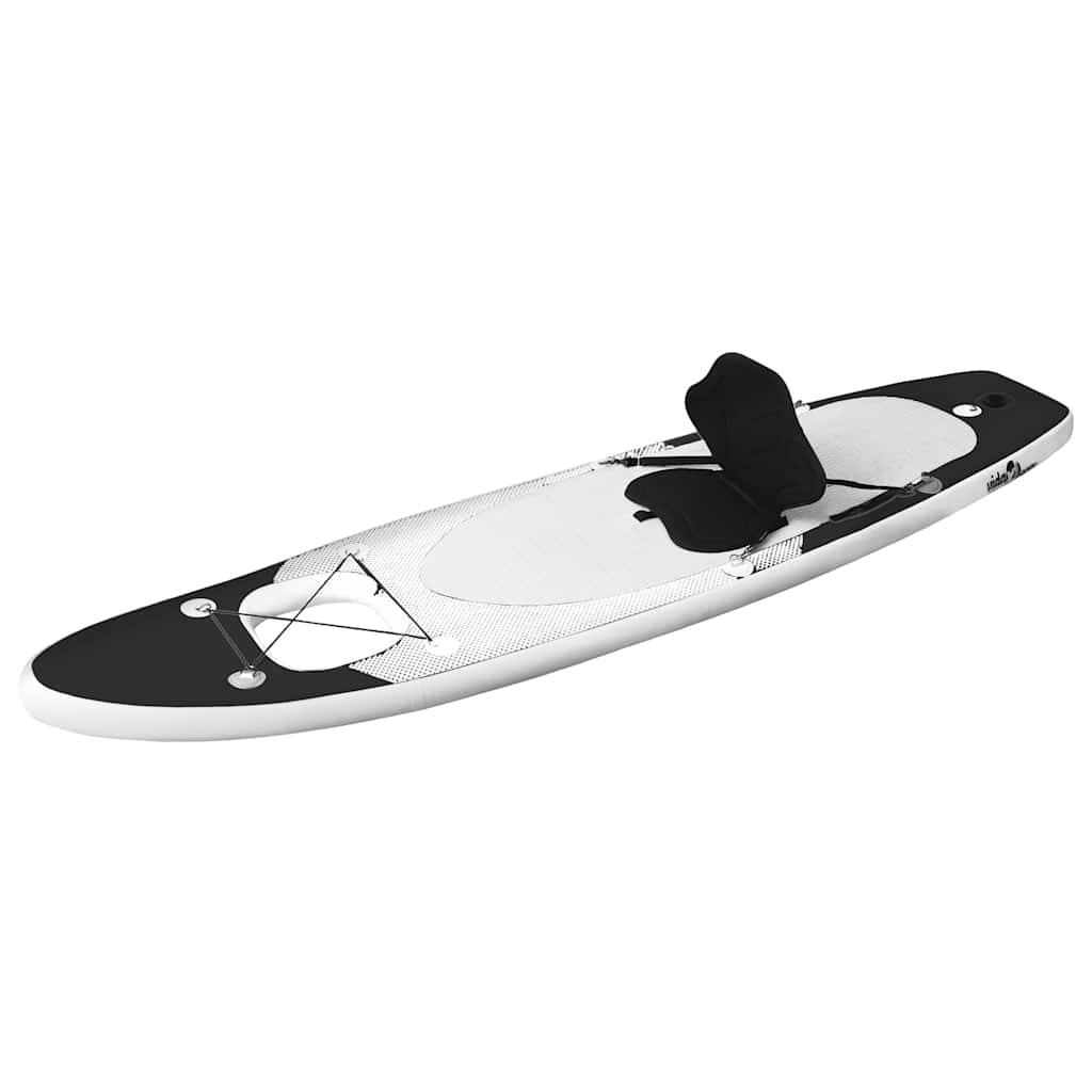 SUP-Board-Set Aufblasbar Schwarz 360x81x10 cm