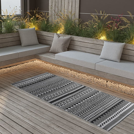Outdoor rug ARAKIL Black 80x150 cm PP