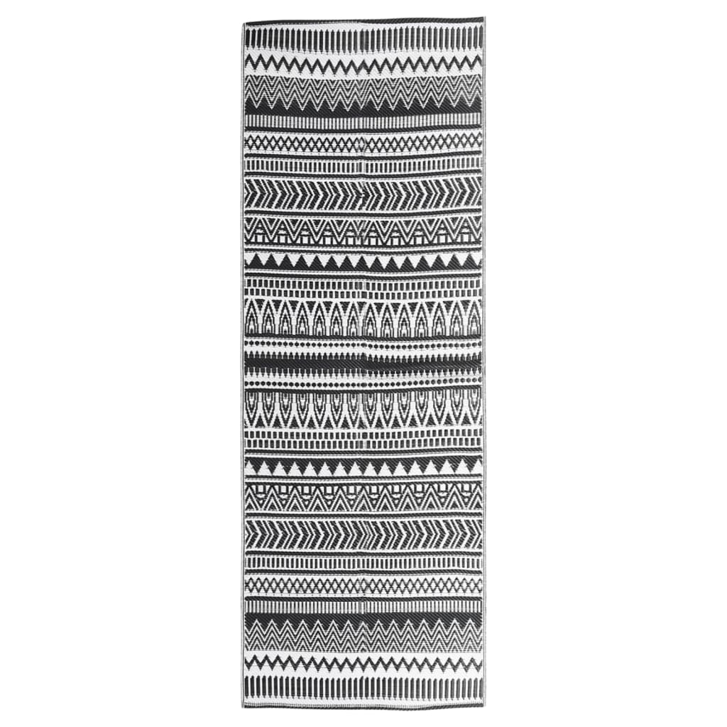 Outdoor rug ARAKIL Black 80x250 cm PP