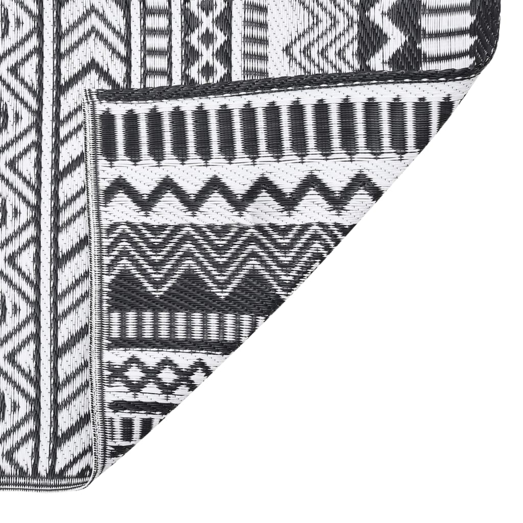 Outdoor-Teppich ARAKIL Schwarz 190x290 cm PP